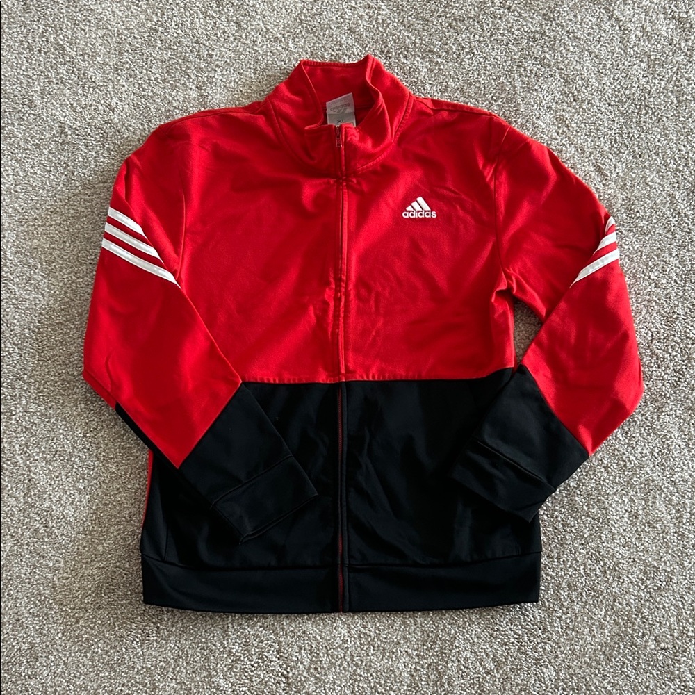 Adidas Kids Jacket in Red and Black